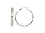 Paar Creolen Jobo, Silber (Silber 925), Ohrringe, Damen, 34,4Mm, Silber 925 (Sterlingsilber), Rund 925 Silber