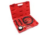 Tester Di Pressione Dell'olio Wiltec 12 Pezzi, 0-10 Bar, Manometro Dell'olio Con Tubo Flessibile, Tester Di Pressione Dell'olio Per Auto E Camion, Tester Di Pressione Dell'olio Motore, Tester Con Dispositivo Di Misurazione In Valigetta