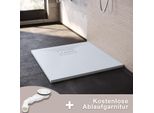 Sonni Smc Piatto Doccia 90X90Cm Quadrato Piatto Doccia Antiscivolo Superflat Bianco Incl. Sifone Di Scarico