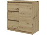 Cassettiera Con Anta E Cassetti Elbe - Rovere Artisan