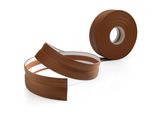 Quest Battiscopa In Pvc Autoadesivo 23X32Mm, 25M, Battiscopa Morbido, Flessibile, Noce