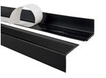 Quest Profilo Antiscivolo Autoadesivo Per Scale Pmw Pcv, Protezione Per Scale, 48X42 Mm, Nero