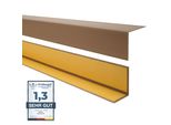 Quest Profilo Angolare Decorativo Autoadesivo In Pvc 20X20Mm, 1M, Protezione Bordi, Marrone
