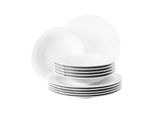 Seltmann Weiden Tafelservice Trio Weiß 12Er Set