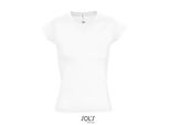 Sols 11388 | Maglietta Donna Con Scollo A V Moon - Colore: Bianco - Taglia: 3XL