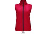 Sols 02888 | Damen Race Bodywarmer Donna Softshell - Idrorepellente - Colore: Pepper Red - Taglia: Xl