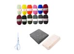Set Di Filati Per La Realizzazione Di Tappeti, Filato Per Uncinetto, Filato In Poliestere E Cotone, 12 Colori