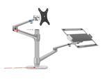 Supporto Per Monitor, Regolabile In Altezza, Doppio Bracciolo, OL-3L-S