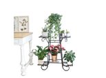 Supporto Per Piante, Design A 7 Livelli, Adatto Per Uso Interno Ed Esterno, Nero