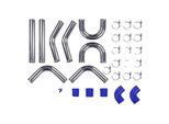 Kit Di Tubazioni Turbo Intercooler Universale, Tubi In Alluminio Da 2,5", Tubi In Silicone"