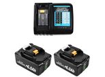 Batteria Makita 18V, Capacità 60Ah, Tecnologia Agli Ioni Di Litio, Set Di 2 Batterie