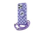 Karl Lagerfeld Klhmp15Lhckcklcu Iphone 15 Pro 6.1 Fioletowy/Purple Hardcase Iml Crossbody Monogram Karl & Choupette Head Magsafe
