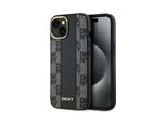 Dkny Dkhmp14Spcpvslk Custodia Rigida Per Iphone 14 / 15 / 136.1 Czarny/Nero In Pelle Con Motivo Mono A Scacchi Magsafe