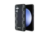 Dkny Dkhms24Spcpvslk S24 S921Czarny/Nero Custodia Rigida In Pelle Con Motivo Mono A Scacchi Magsafe
