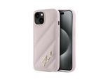Karl Lagerfeld Klhcp15Mpqdsmgp Custodia Rigida Per Iphone 15 Plus / 14 Plus 6.7 RóżOwy/Rosa Diagonale Quilted Script