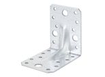 Alberts 837563 Connettore Angolare Per Carichi Pesanti Con Perlina, Zincato Sendzimir, 90 X 90 X 65 Mm, Set Da 50