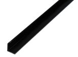 Alberts 479039 Profilo Angolare, Plastica, Nero, 1000 X 20 X 20 Mm