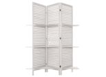 Paravento A 3 Ripiani - Bianco H 170 Cm - Atmosphera CréAteur D'intéRieur