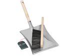 Kotarbau® Set Per Spazzare 2 Pezzi Paletta E Spazzola A Mano Paletta A Mano Scopa Zincata Set Per Spazzare Paletta Paletta Paletta Scopa Pulizia Manico In Legno