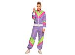 Tuta Da Ginnastica Anni '80 Viola - Costume Di Carnevale Da Donna Taglia: Xl