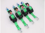 Cinghia Di Tensionamento Automatico/Cinghia Di Fissaggio, Lxl: 3,0 M X 25 Mm, Con Ganci A Punta, Verde, 4 Pezzi