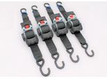 Cinghia Di Tensionamento Automatico/Cinghia Di Fissaggio, Lxl: 3,0 M X 50 Mm, Con Gancio A S, Nero, 4 Pezzi