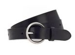 Vanzetti Pelle Cintura Cintura In Vita 25Mm Leather Belt W75 Black Nero