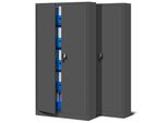 Set Di 2 Schedari C001 Armadio In Metallo Armadio In Acciaio Armadio Per Utensili Armadio Per Ufficio Armadio Per Archiviazione Armadio Universale Verniciatura A Polvere Porte A Battente 185 Cm X 90 Cm X 40 Cm Colore: Antracite/Antracite