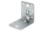 Alberts 861674 Connettore Angolare, Con Perlina E Artiglio Di Fissaggio Per Martellare, Zincato Sendzimir, 70 X 70 X 55 Mm, Set Da 25