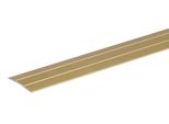 Alberts 484484 Profilo Di Transizione, Autoadesivo, Con Due Scanalature, Alluminio, Anodizzato Color Oro, 900 X 37,8 Mm