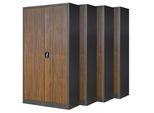 Set Di 4 Armadietti C001H Armadio Per Ufficio Armadio In Metallo Armadio In Acciaio Armadio Per Utensili Armadio In Lamiera D'acciaio Verniciato A Polvere Armadio Con Ante A Battente Chiudibile A Chiave 195 Cm X 90 Cm X 40 Cm Colore;A Antracite/Look Legno