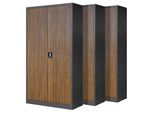 Set Di 3 Schedari C001 Armadio In Metallo Armadio In Acciaio Armadio Per Utensili Armadio Per Ufficio Armadio Per Archiviazione Armadio Universale Verniciatura A Polvere Ante A Battente 185 Cm X 90 Cm X 40 Cm Colore: Antracite/Aspetto Legno