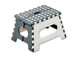 Sgabello Pieghevole Kesper Bianco-Grigio - Gradino Pieghevole - 35 X 27 X 22 Cm - Robusto Sgabello Per La Casa, Il Garage E I Bambini - Salvaspazio - Modello 70533