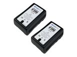 2x Trade-Shop Li-Ion Akku V-Mount 14,4V 10400mAh 150Wh mit D-Tap USB Ausgang für Sony DSR-250P DSR-600P DSR-650P DSR-652P HDW-800P PDW-850 / Camcorder