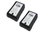 2x Trade-Shop Li-Ion Akku V-Mount 14,4V 13400mAh 190Wh mit D-Tap USB Ausgang für Sony DSR-250P DSR-600P DSR-650P DSR-652P HDW-800P PDW-850 / Camcorder