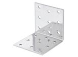 Alberts 339067 Staffa In Lamiera Forata, Zincata Sendzimir, 40 X 40 X 60 Mm, Set Da 20