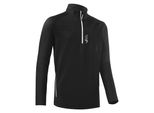 Black Crevice - Camicia Con Zip A Maniche Lunghe Da Uomo In Lana Merino - Senza Mulesing | Midlayer | Colore: Nero | Taglia: Xxl