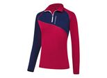 Black Crevice - Camicia Da Donna Con Zip A Manica Lunga In Lana Merino - Senza Mulesing | Midlayer | Colore: Navy/Rhododendron | Taglia: 40