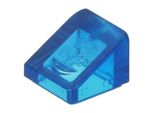 Lego: 100X Mattoncini Inclinati/Pendenza In Blu Scuro Trasparente