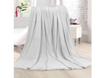Accogliente Coperta Cashmere Touch 150X200Cm ( Argento ) Soffice Coperta Per Divano, Divano E Letto, Copriletto - Lancio Per Divano