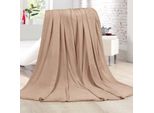 Accogliente Coperta Cashmere Touch 150X200Cm ( Cammello ) Soffice Coperta Per Divano, Divano E Letto, Copriletto - Lancio Per Divano