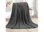 Accogliente Coperta Cashmere Touch 150X200Cm (Antracite) Soffice Coperta Per Divano, Divano E Letto, Copriletto - Lancio Per Divano