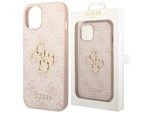 Guess Guhcp15S4Gmgpi Iphone 15 / 14 / 13 6.1 RóżOwy / Rosa Custodia Rigida 4G Grande Logo In Metallo