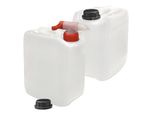 Plasteo® 2 Taniche Da 5 Litri Per L'acqua Da Campeggio + 1 Rubinetto Per Alimenti Senza Bpa Per La Gastronomia Commerciale Per Il Campeggio, La Roulotte E L'esterno