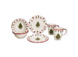 Maestro Natale 6 Pezzi Set Colazione 2 Persone Piatti Tazze Ciotole Natale