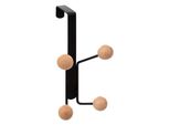 5 Five Simply Smart - Appendiabiti A 4 Teste In Legno Di Ciliegio Nero