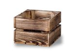 Nuove Cassette Per La Frutta Cassette Di Legno Cassette Per Il Vino Cassette Per Le Mele Fiammato 22X20X15Cm