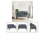 The Living Store Panca Con Cuscino In Velluto Grigio Scuro 120,5X65X75 Cm