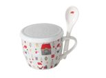 Tazza Natalizia Jumbo Con Coperchio E Cucchiaio Monti, 600 Ml