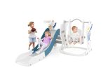 Costway Altalena Per Bambini Con Scivolo, 4 In 1 Altalena & Scivolo & Canestro Da Basket & Scala, Con Palla, Altalena Da Giardino Per Bambini Altalena Per Bambini Per Interni Esterni, Per Bambini A Partire Dai 18 Mesi Di Età